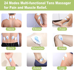 Tens Unit 24 Mode Electric Stimulation Massage Muscle EMS Therapy LCD Display