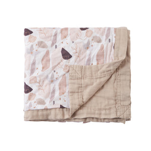 Comfortable 4 Layers Digitally Printed Swaddle Blanket 70% Bamboo+30%Cotton Baby Wrap 120*110Cm