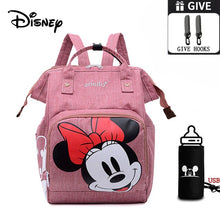 Disney Mickey Minnie Baby Diaper Nappy Bag Backpack Large USB Bottle Heater