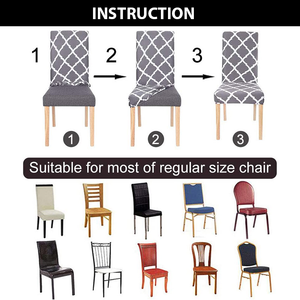 2-6 Removable Jacquard Thick Cover Spandex Elastic Stretch Slip Dining Chair