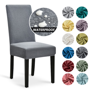 4-8 PCS Jacquard  Waterproof Thick Spandex Elastic Stretch Slip Cover Dining Chair