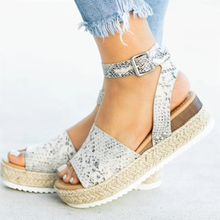 Women's Platform Wedge Boho Style Ankle Buckle Comfy Beach Casual Sandal