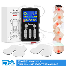 25 Mode Tens Unit Stimulator EMS Digital Body Massager Acupuncture Pain Relief