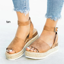 Women's Platform Wedge Boho Style Ankle Buckle Comfy Beach Casual Sandal