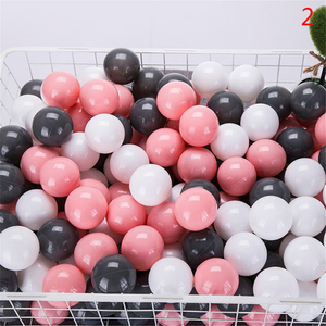 100Pcs Colors Baby Plastic Balls Water Pool Ocean Wave Ball Eco-Friendly Transparent Pit Soft Kids Basketball Outdoor Toys