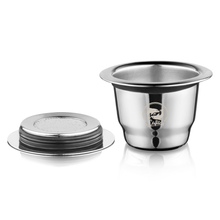 I Cafilas Nespresso Reusable Refillable Stainless Steel Coffee Capsule Pod, Tamper, Spoon Packs