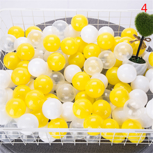 100Pcs Colors Baby Plastic Balls Water Pool Ocean Wave Ball Eco-Friendly Transparent Pit Soft Kids Basketball Outdoor Toys