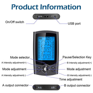 Tens Unit 24 Mode Electric Stimulation Massage Muscle EMS Therapy LCD Display