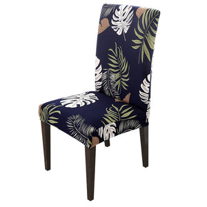 ropical Leaves Chair Cover Spandex Slipcover Elastic Stretch Dining Chairs