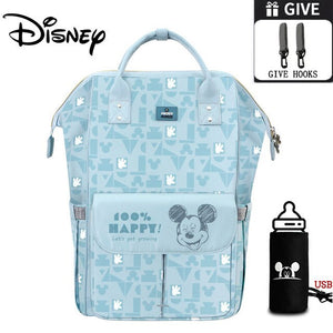 Disney Mickey Minnie Baby Diaper Nappy Bag Backpack Large USB Bottle Heater