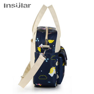 Waterproof Maternity Diaper Nappy Bag Large Capacity Handbag Change Mat