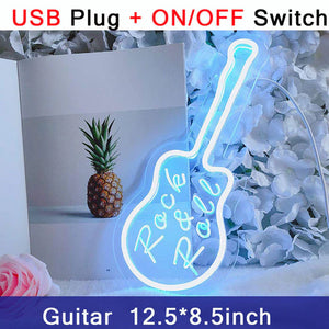 LED Neon Sign Home Art Wall Bar Decor Light Night Lamp USB Battery