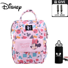 Disney Mickey Minnie Baby Diaper Nappy Bag Backpack Large USB Bottle Heater