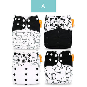 Unisex Eco Friendly Reausable Cloth Adjustable Nappy Diaper Fit 0-2 Years 3-15kg