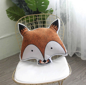 Kids Babys Modern Nursery Room Decor Animal Head Pillow Soft Stuffed Cushions