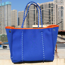 Neoprene Royal Blue ,Grey,Lime Green Breathable Zip Tote Large Gym,Baby,Beach Shoulder Bag