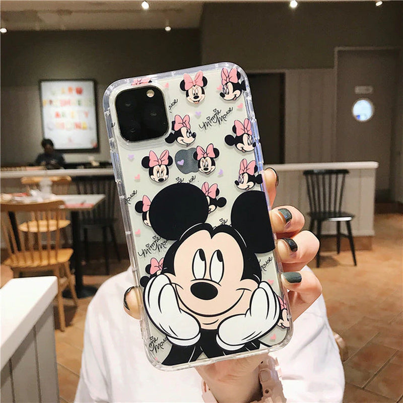 Mickey Minne Iphone Case14 13 12 11  Pro Max Mini X XR XS Max Silicone Cover