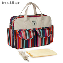 Waterproof Maternity Diaper Nappy Bag Large Capacity Handbag Change Mat