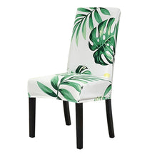 ropical Leaves Chair Cover Spandex Slipcover Elastic Stretch Dining Chairs