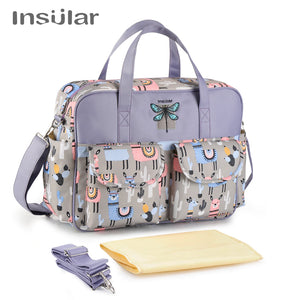 Waterproof Maternity Diaper Nappy Bag Large Capacity Handbag Change Mat