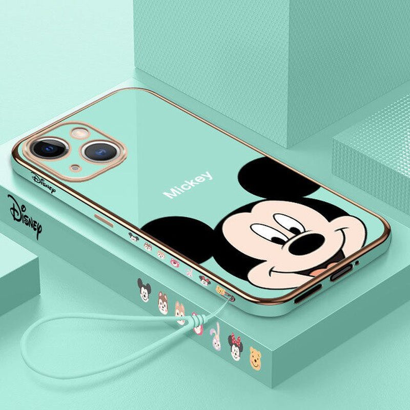 Disney Mickey Phone Case iPhone 14 13 12 11 Pro Max Soft Flexible Cover 