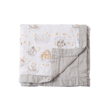 Comfortable 4 Layers Digitally Printed Swaddle Blanket 70% Bamboo+30%Cotton Baby Wrap 120*110Cm