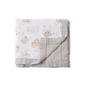 Comfortable 4 Layers Digitally Printed Swaddle Blanket 70% Bamboo+30%Cotton Baby Wrap 120*110Cm