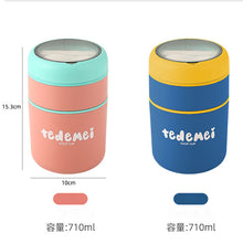 710ML Stainless Steel Safe Lunch Box Cup Spoon Insulated Soup Thermos Containers