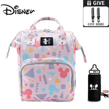 Disney Mickey Minnie Baby Diaper Nappy Bag Backpack Large USB Bottle Heater