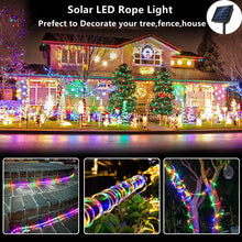 Christmas Decoration Led Solar Rope String Lights 7/12/22M Outdoor Indoor Decor