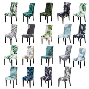 ropical Leaves Chair Cover Spandex Slipcover Elastic Stretch Dining Chairs